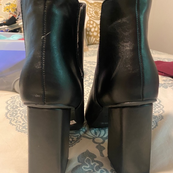Black Block Heel Booties - Picture 8 of 8